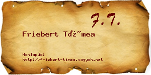 Friebert Tímea névjegykártya