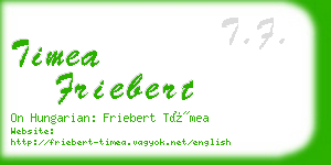 timea friebert business card